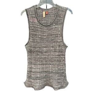 Pilcro Knit Tank Top Sleeveless Ribbed Gray Marled Silk Blend Women’s XL